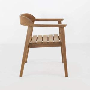 Chaise de salle à manger extérieure, meubles de jardin en teck, Patio extérieur, chaise de jardin avec coussin résistant à l'eau, vente complète, chaise d'hôtel - Product Image 4