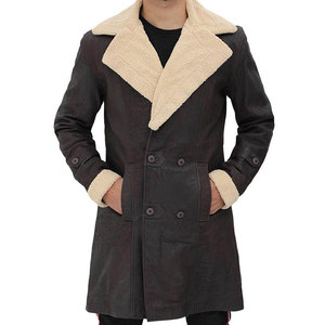 Gabardina de Cuero para Hombre, Estilo Contemporáneo, Corte Largo, Material Premium, Perfecta para el Uso Diario en Invierno - Product Image 1