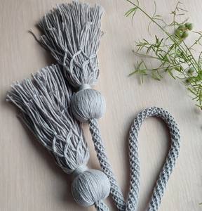 Sujetadores de Cortinas Largos con Borlas de Algodón, Color Personalizado, Estilo Rústico, Ideas de Regalo para el Hogar, Decoración Bohemia para el Hogar, Sujetadores de Cortinas - Product Image 4