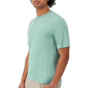 Couleur unie à manches courtes vêtements pour hommes grande taille t-shirts vêtements d'été de haute qualité coton respirant col rond hommes t-shirt - Product Image 3