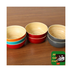 Handmade Bamboo Bowl with Simple Design <b>Smooth</b> Surface Reusable for Food Serving Eco Friendly Kitchen <b>Tool</b> and Gift Option - Product Image 5