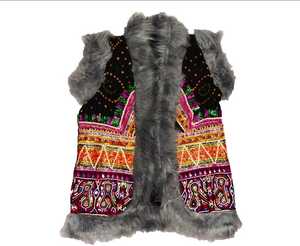 Banjara-Chaqueta corta Bohemia para fiesta, chaqueta con piel sintética - Product Image 6