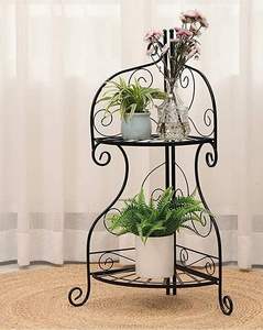 Support de plantes en métal pour une utilisation en intérieur et en extérieur, support de présentation de pots de fleurs durable pour la maison et le jardin - Product Image 3