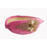 En gros Broderie Velours Beau Bandeau Filles Mode Bandeau Cheveux Accessoires Sur Mesure Commande Bas quantité minimale de commande