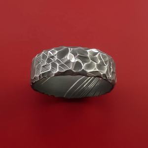 Bagues en acier damas de meilleure qualité pour hommes, fabriquées à la main avec une finition polie brillante, vente directe d'usine - Product Image 3