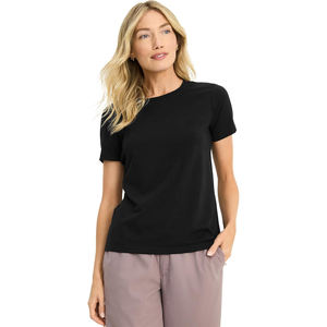 T-shirt pour femmes en fibre de maille douce, aérée, façonnant, mouvement doux, respirant, texture légère, confort quotidien décontracté - Product Image 4