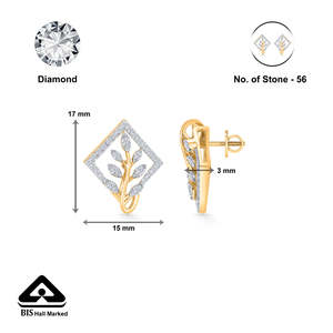 Sylvara Bloom 18K Gold Heart Stud <b>Earrings</b> with <b>Moissanite</b> & Pearl Rose White Yellow Gold Engagement & Party Jewelry - Product Image 5