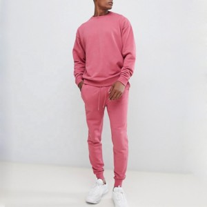 Chándal de gran tamaño cómodo cálido suave 550 GSM ropa informal chándales peso pesado 100% algodón chándal polar hombres - Product Image 4