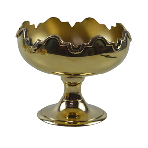 Cuenco de cristal con soporte de metal, acabado chapado en oro, decoración de boda, cuenco decorativo de tema moderno, cuencos para servir frutas - Product Image 5