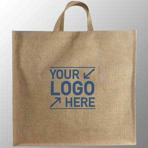 Grands sacs en jute laminé avec poignées sac à provisions robuste impression personnalisée logo sacs de plage mensuels épicerie - Product Image 2