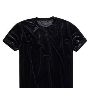 Fabricante de ropa de diseñador Camiseta Hombre de manga corta Camiseta de terciopelo personalizado hombres camiseta de terciopelo - Product Image 5