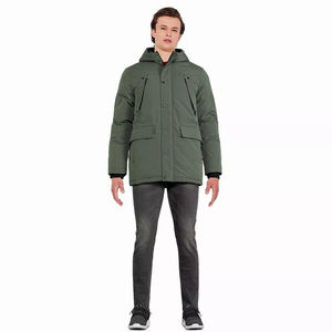 Authentic russian style parka jacket <b>for</b> men with faux <b>fur</b> lining and hood designed <b>for</b> extreme cold winter conditions - Product Image 3