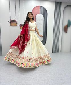 Venta al por mayor precio de moda Georgette hilo secuencia trabajo Lehenga Choli estilo pakistaní Salwar Dupatta fiesta Ropa Étnica - Product Image 6