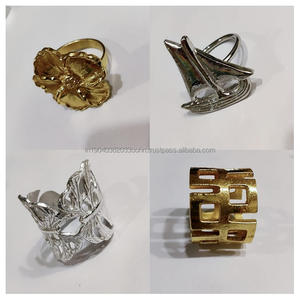 Stocked Stylish Metal <b>Napkin</b> Rings and <b>Napkin</b> Hoops Serviette Ring in All Finishes Gold <b>Silver</b> Rose Gold in Customized Sizes - Product Image 3