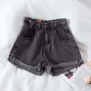 New 2025 Summer High <b>Waist</b> Denim Shorts Women Casual Loose <b>Ladies</b> Fashion Plus Size <b>Elastic</b> <b>Waist</b> Wide Leg Short <b>Jeans</b> - Product Image 2