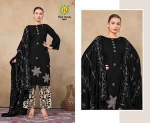 Collection en gros de matériel de robe en rayonne avec broderie indienne et pakistanaise fête porter ensemble de robe Salwar Kameez - Product Image 2