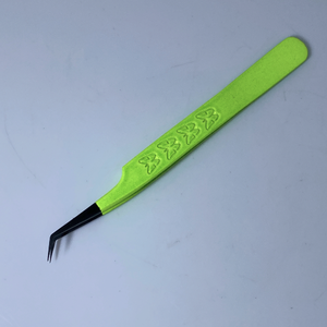 <b>Neon</b> Green And Black Tweezers Stainless Steel Fine Quality Eyelash Tweezers Straight and Curved <b>Top</b> Quality Lash Tweezes - Product Image 3