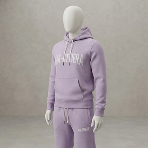 Ensemble de survêtement pour homme, couleur lilas, sweat-shirt brodé, pantalon de jogging, vêtements de rue décontractés, vêtements de sport, tenue de fitness, vêtements de sport actifs - Product Image 2