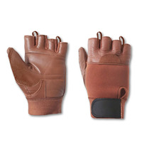 Gants de fauteuil roulant en cuir de grain de mouton classique de qualité supérieure gants de protection personnels de sécurité industrielle sans doigts gymnastique décontractée