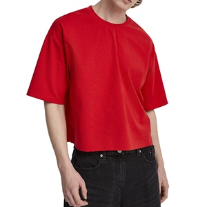 T-shirts Homme Coupe Boxy Style Personnalisé, Grammage Lourd, Épaules Tombantes, Coupe Oversize Courte, Haute Qualité, Pour Streetwear - Product Image 1