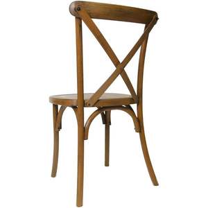 Set di 4 Sedie da Pranzo in Resina Stile Rustico con Schienale a Croce per Cucina, Matrimoni, Ristoranti e Uso Domestico - Product Image 4