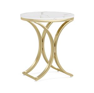 Mesa de Centro Moderna de Latón con Diseño Tallado Único, Duradera y Fácil de Limpiar, Mueble Elegante para Sala de Estar - Product Image 2