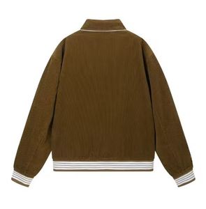 Chaqueta de Cuero con Logotipo Personalizado de Béisbol de Alta Calidad, Estilo Urbano, Bordada, Holgada, para Hombre - Product Image 3