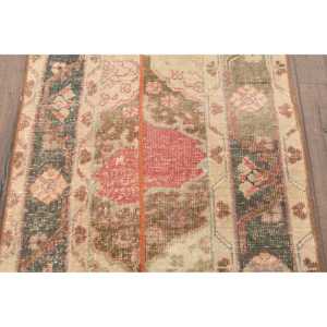2.2x9.2 ft Vintage Rug, Turkish <b>Runner</b> Rug, <b>Red</b> Southwestern Wool Rug - Product Image 3