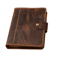 Agenda de Cuero Vintage A5, Organizador Recargable de Cuero Genuino, Diario de Viaje, Libreta para Hombres y Mujeres, Regalo Hecho a Mano