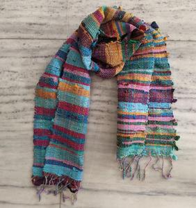 Women's Summer Magic <b>Scarf</b> Anti-Pill Cashmere Shawl Wood Buttons Turquoise Stones ACrylic Metal-Origin PC Terry Fabric Woven - Product Image 5