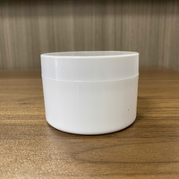 Pot cosmétique en PETG de 150ml avec bouchon à vis blanc Pot de crème vide transparent pour emballage de masque facial au beurre corporel de soins de la peau