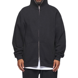 Sudadera con capucha y cremallera completa con logotipo personalizado para niños, ropa de calle, forro polar de algodón hecho en fábrica, temporada de invierno, técnica bordada, impresión Digital - Product Image 2