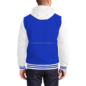 Chaqueta Varsity de Verano Cómoda y de Primera Calidad, de Lana, Resistente al Viento y Transpirable, con Cuello Alto y Logotipo Bordado en la Parte Delantera - Product Image 2