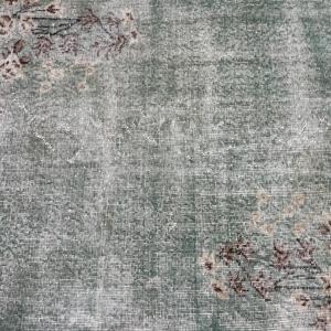 Tapis vintage 3,4x6,4 pieds, tapis d'inspiration turque, tapis persan vert - Product Image 5