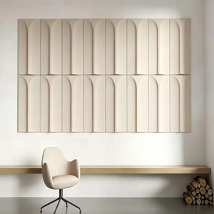 Panneaux Acoustiques Écologiques Haute Performance Artistiques Modernes à Motif Vague Décor Mural en <span class=keywords><strong>Relief</strong></span> 3D pour Salle de Sport Hôtel Restaurant - Product Image 1