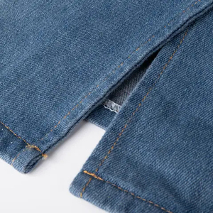 Meilleure veste en jean bleue personnalisée de qualité supérieure pour femmes Long coton tissu manteau bouton solide hiver taille brute traitement lavé - Product Image 2