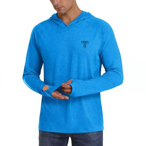 Camiseta de manga larga de calidad superior con capucha para hombres Camiseta de MOQ baja de alta calidad con capucha para la venta Camiseta transpirable para Unisex - Product Image 2