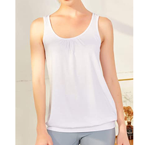 Yoga Sports Femmes Blanc Polyester Débardeur Décontracté - Product Image 4