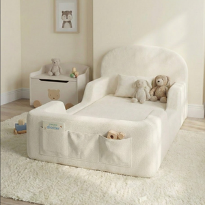 High Quality Twin Toddler Bed Full <b>Foam</b> Eco-Friendly Velvet <b>Upholstery</b> Comfortable Modern Design Soft Compressed Kindergarten - Product Image 1