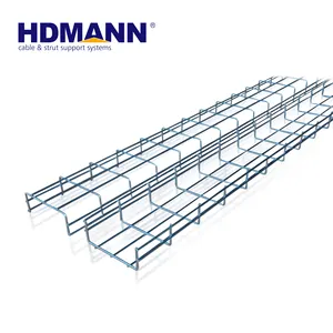 HDMANN ร้อนขายลวดตาข่ายชุบสังกะสีถาดสายเคเบิลที่มีอุปกรณ์เสริม