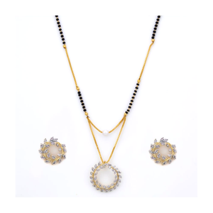 Pendentif Feuille Circulaire avec Zircon comme Pierre Principale pour les Occasions Festives - Product Image 1
