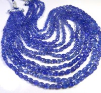Magnifiques perles ovales en Tanzanite bleue naturelle, de haute qualité, lisses, polies, transparentes, traitées thermiquement, pleochroïques, 5x4-9x6mm