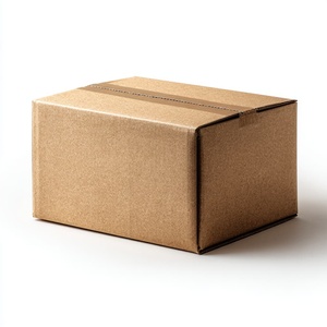 Caja de Cartón Corrugado Reciclado Marrón de 20x15x15 cm con Solapas en Relieve Sin Asas para Envíos Postales - Product Image 4