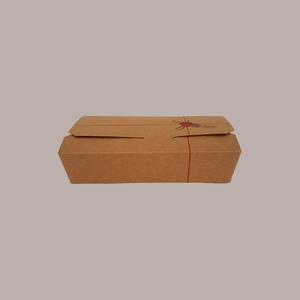 60 Medium Brown <b>Disposable</b> <b>Lunch</b> <b>Boxes</b> 175x140H65mm Fast Food Friendly Paper Container for Takeout - Product Image 1