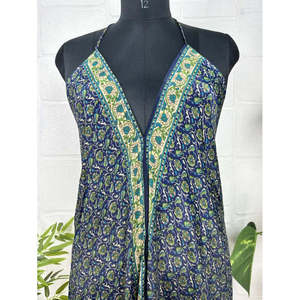 Túnica Larga Boho Boheme Mágica de Seda Reciclada, Prenda de Playa Única de 1 Pieza - Product Image 2