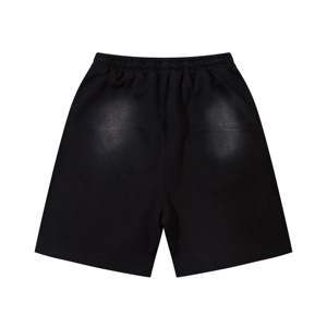 Shorts décontractés pour hommes, coupe ajustée, taille mi-haute, 100% coton, brodés, délavés à l'acide, style urbain, collection été 2025 - Product Image 2