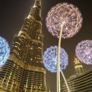 Esculturas de Arte en Oferta, Arte Pop, Escultura de Luces de Diente de León de Acero Inoxidable para Espacios Públicos, Dubái - Product Image 6