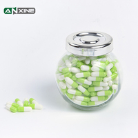 Capsules de gélatine personnalisées, tailles 000, 00, 0, 1, 2, 3, 4, 5, blanches, vertes, vides, végétales, naturelles, en forme de coquille
