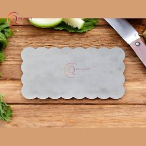 Bandeja de servicio de mármol blanco de alta calidad para decoración de Hotel Resort, vajilla decorativa clásica, platos de calidad chapados - Product Image 3