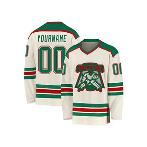 100% poliéster Color personalizado Hockey sobre hielo Jersey ropa deportiva transpirable con número que ofrece servicio OEM - Product Image 2